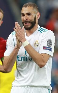 Karim Benzema lors d’un match de Ligue des champions avec le Real Madrid !
